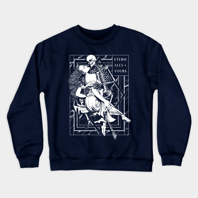 ETERNALLY YOURS - WHITE PRINT Crewneck Sweatshirt by Meganpalmer